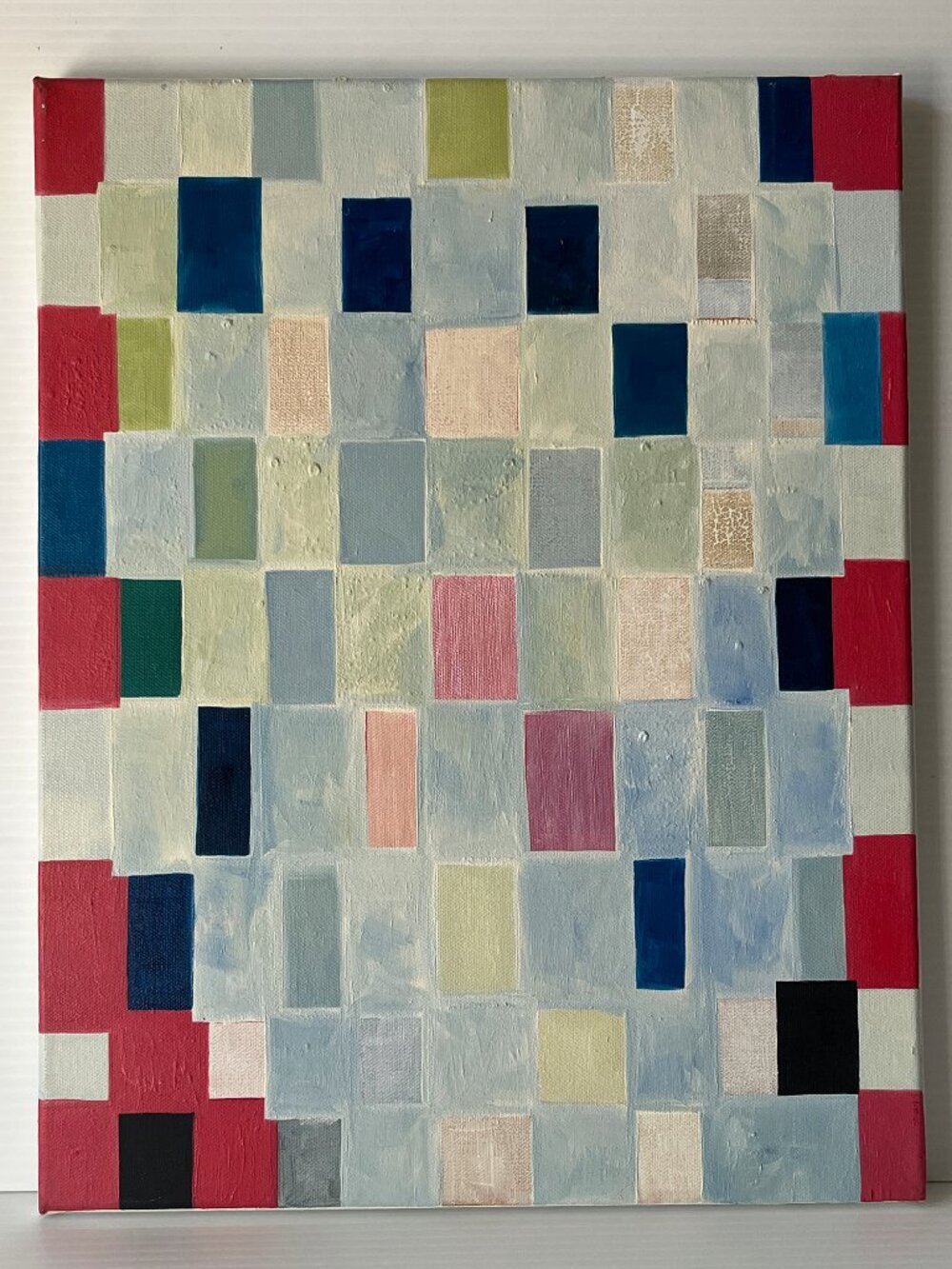 Jen Joiner Original Modern Geometric Abstract Oil Painting Dusk Signed